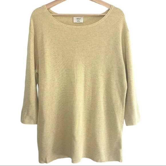 Aritzia Wilfred Horizontal Ribbed Knit Top - Picture 1 of 5
